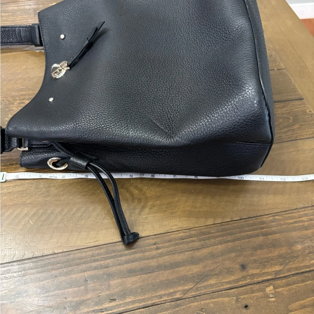 Kate Spade Marti Bucket Bag in Black Pebble Leather